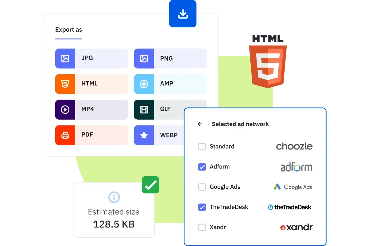 Export ready-to-publish HTML5 banners